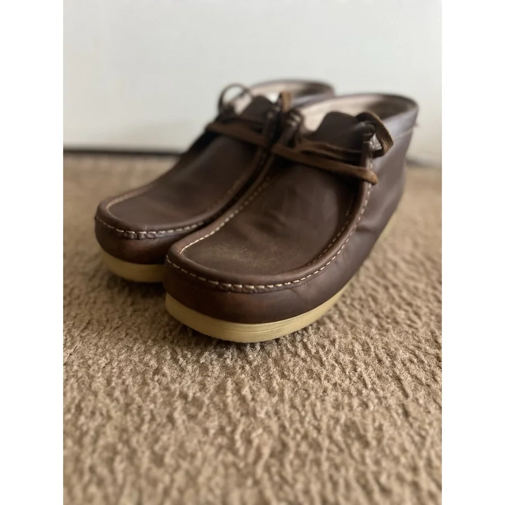Clarks‎ Stinson Hi Chukka Boots Brown Men's Size 11 Leather Shoes Wallabees